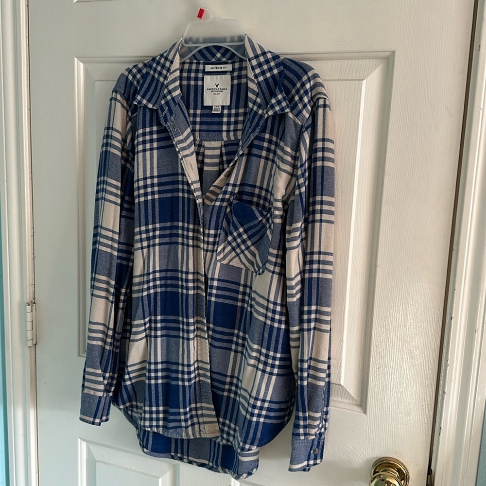 blue american eagle flannel